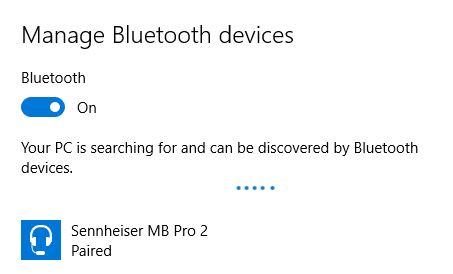 Sennheiser mb pro 1 bluetooth online pairing