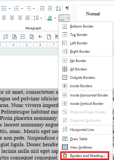 Word: can't remove shading from whole paragraphs - Microsoft Community