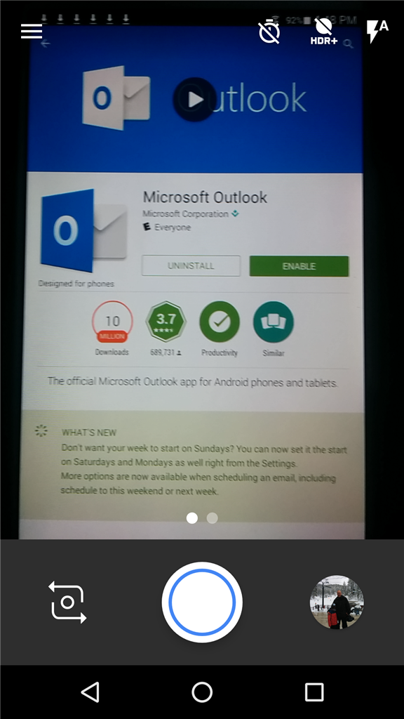 Outlook Android Install Successful But Dumped Back To Google Play