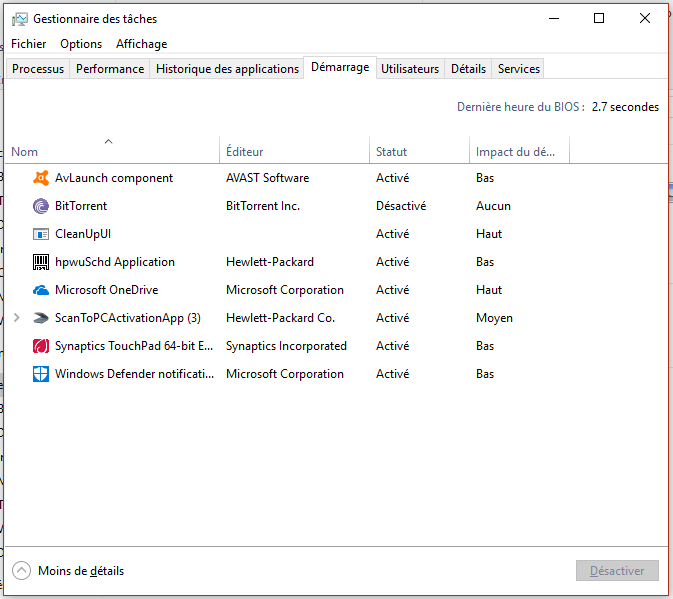 puenting manzana Necesario démarrage très lent windows 10 version 1703 - Communauté Microsoft