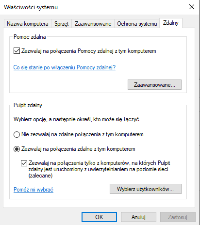 Błąd autoryzacji - pulpit zdalny. - Microsoft Community