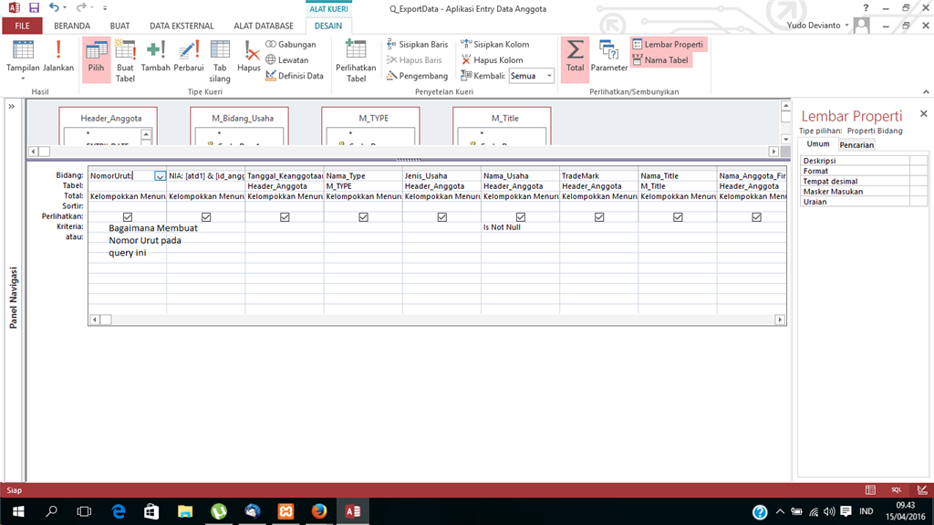 Bagaimana Membuat Nomor Urut Pada Query Access Microsoft Community