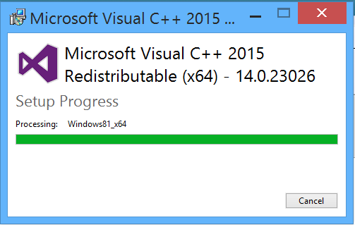 microsoft visual studio redistributable 2015