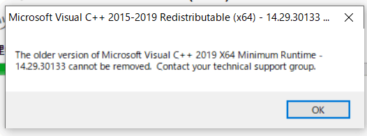 Microsoft Visual C 19がインストール完了できない Microsoft コミュニティ