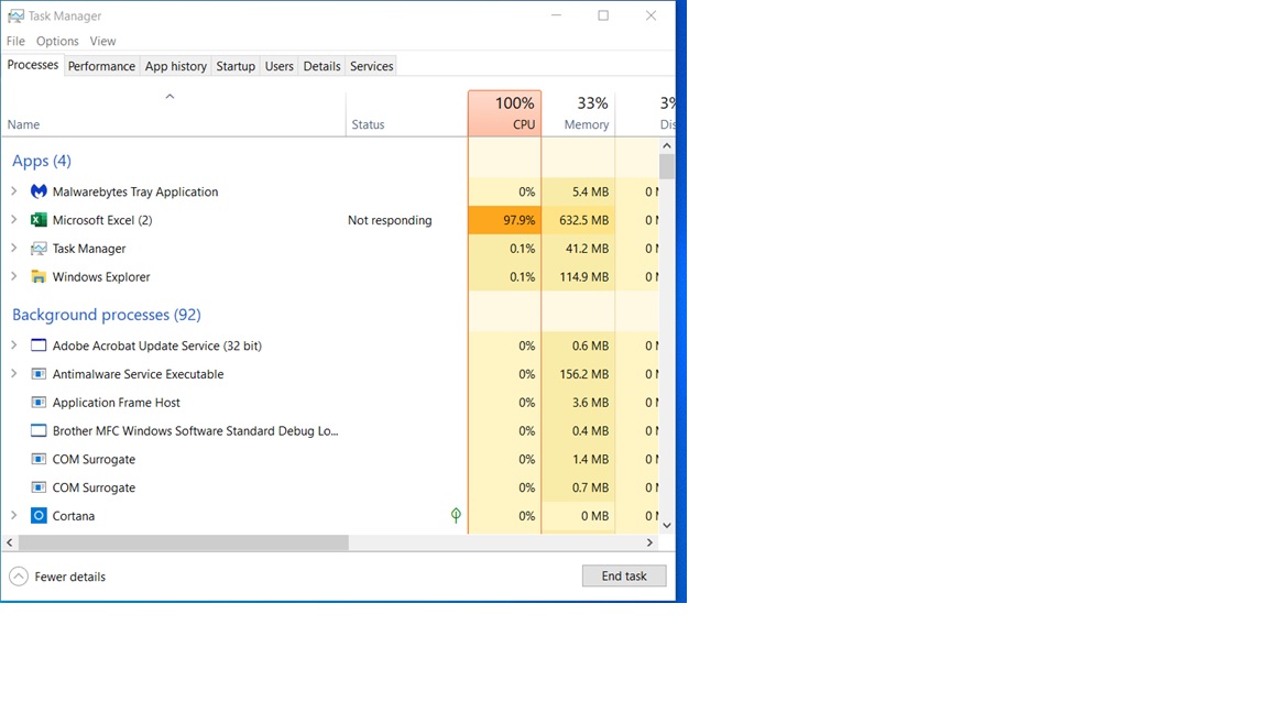 Why is Excel using so much RAM?