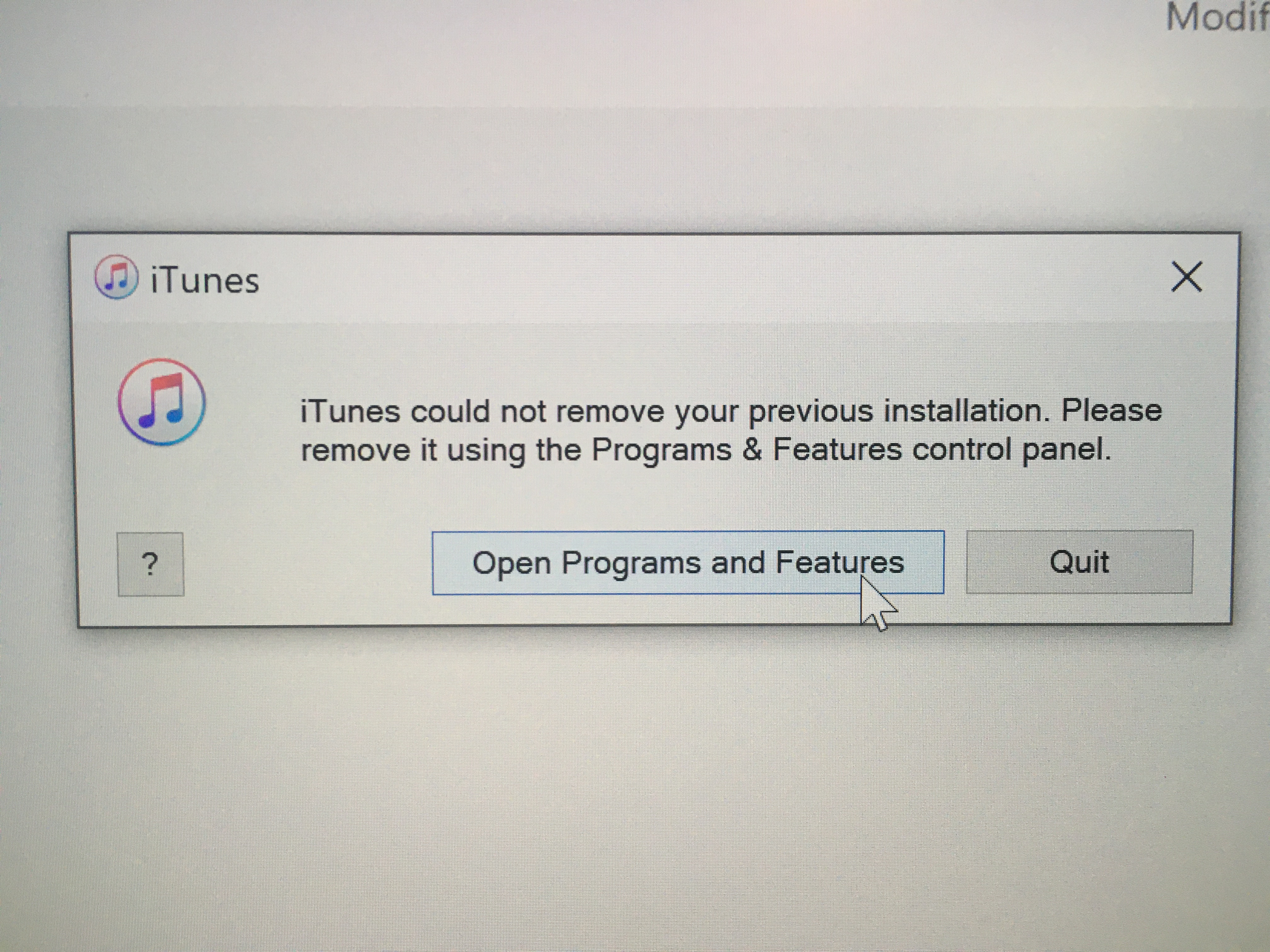 Itunes Cannot Remove Previous Installation Despite All Efforts Ask   0f2280e3 C638 4230 9e66 B02df0c8a48e