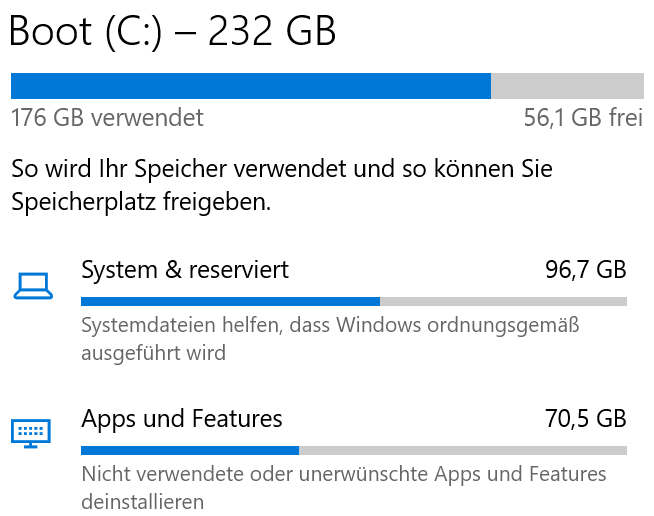 Belegter Speicherplatz Auf C: Wird Falsch Angezeigt - Microsoft Community