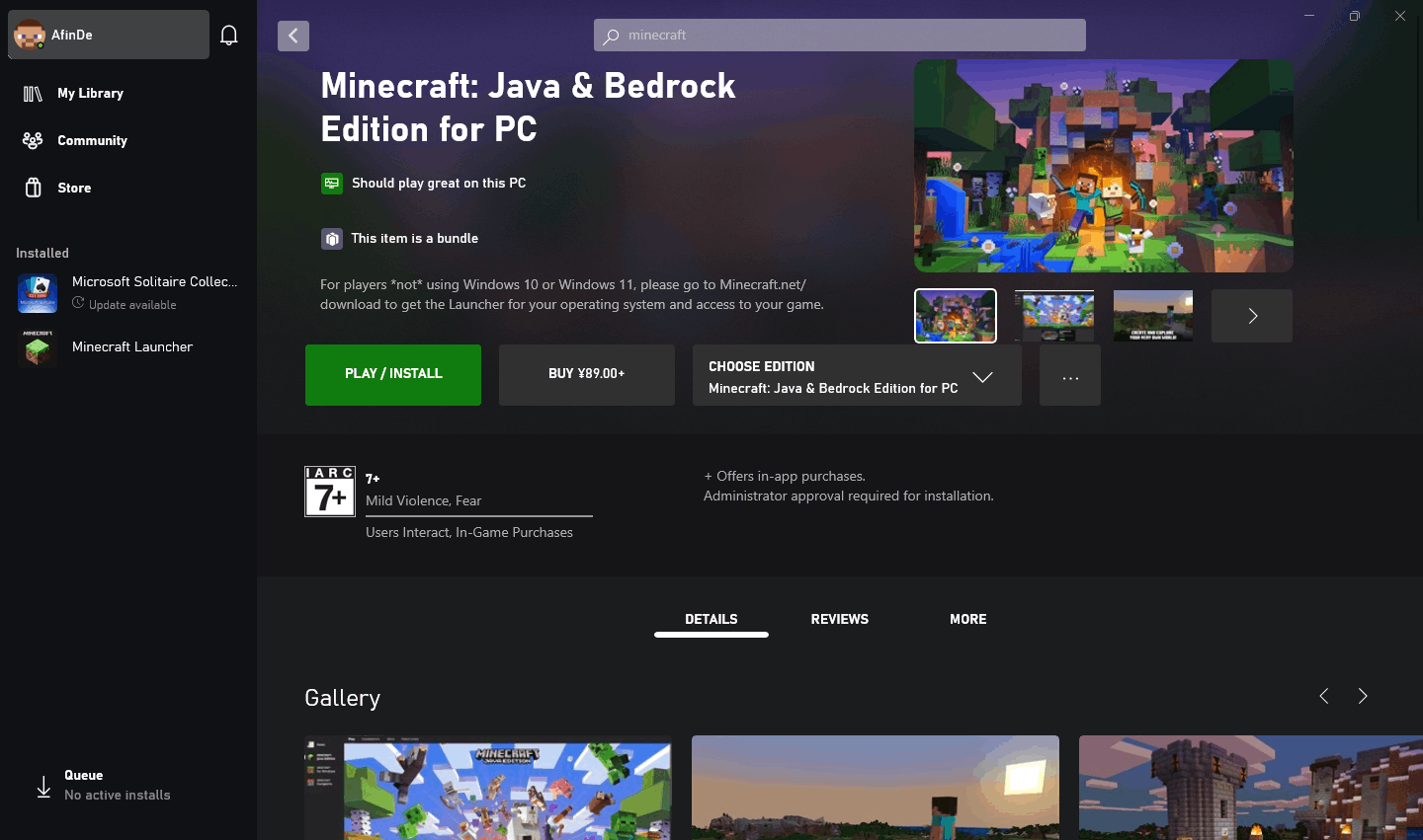 Erro ao tentar instalar minecraft BEDROCK no launcher da - Microsoft  Community