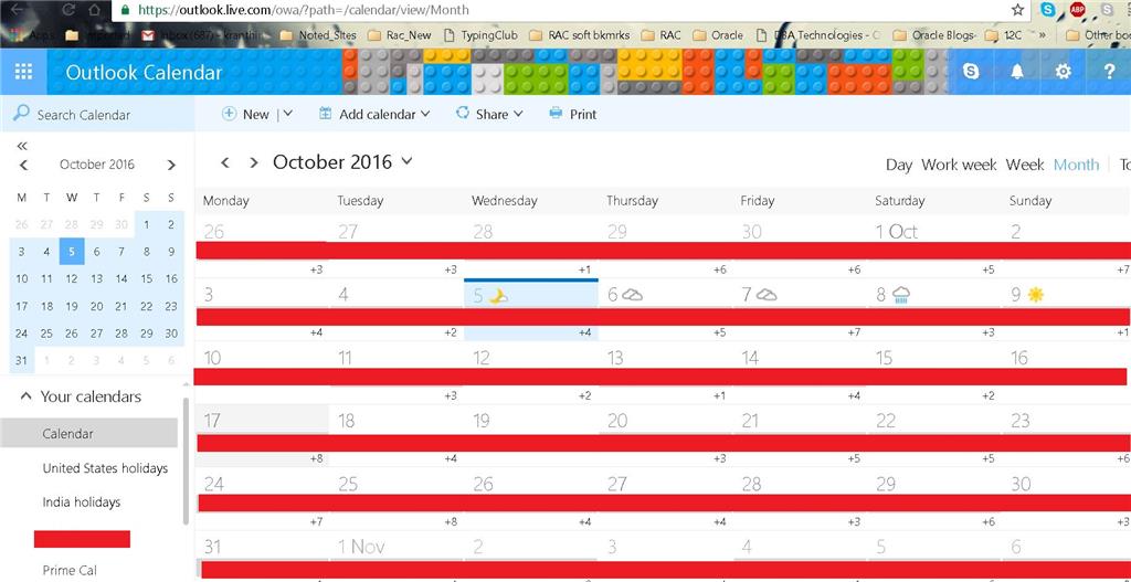 How to delete the all Events in Calendar at once and How to switch to