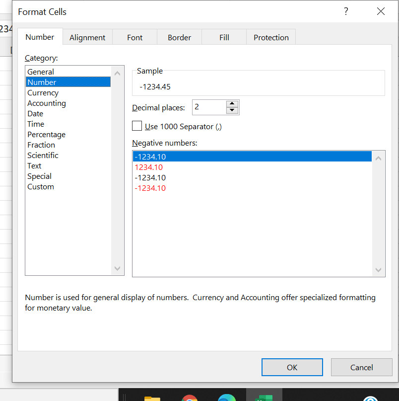 Ms Excel Negative Numbers Cannot Display In Parenthesis - Microsoft  Community