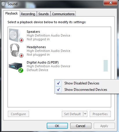windows 7 HDMI audio not detected. - Community