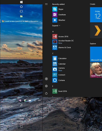 Task bar works; but background image shows through - Microsoft Community