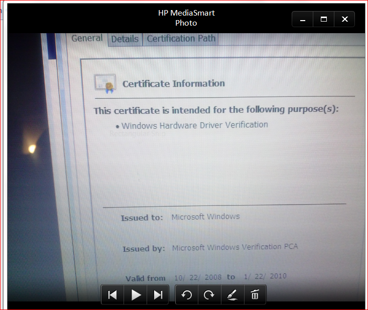 Expired windows hardware driver verification certificate Microsoft