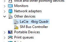 LaCie 4Big Quadra external RAID connected to eSATA - not detected by -  Microsoft Community