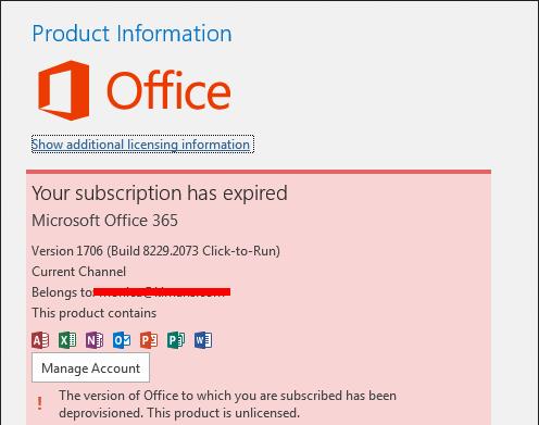 Office is reporting that my account is not licensed - Microsoft Community