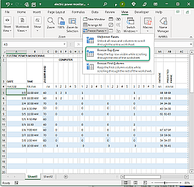 EXCEL freeze top row how to Microsoft Community