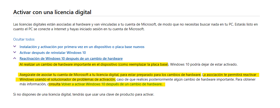 Windows 10 Activacion Del Sistema Operativo Microsoft Community