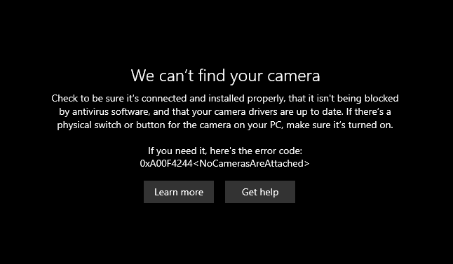 Facing Problem To Use Windows Camera. - Microsoft Community