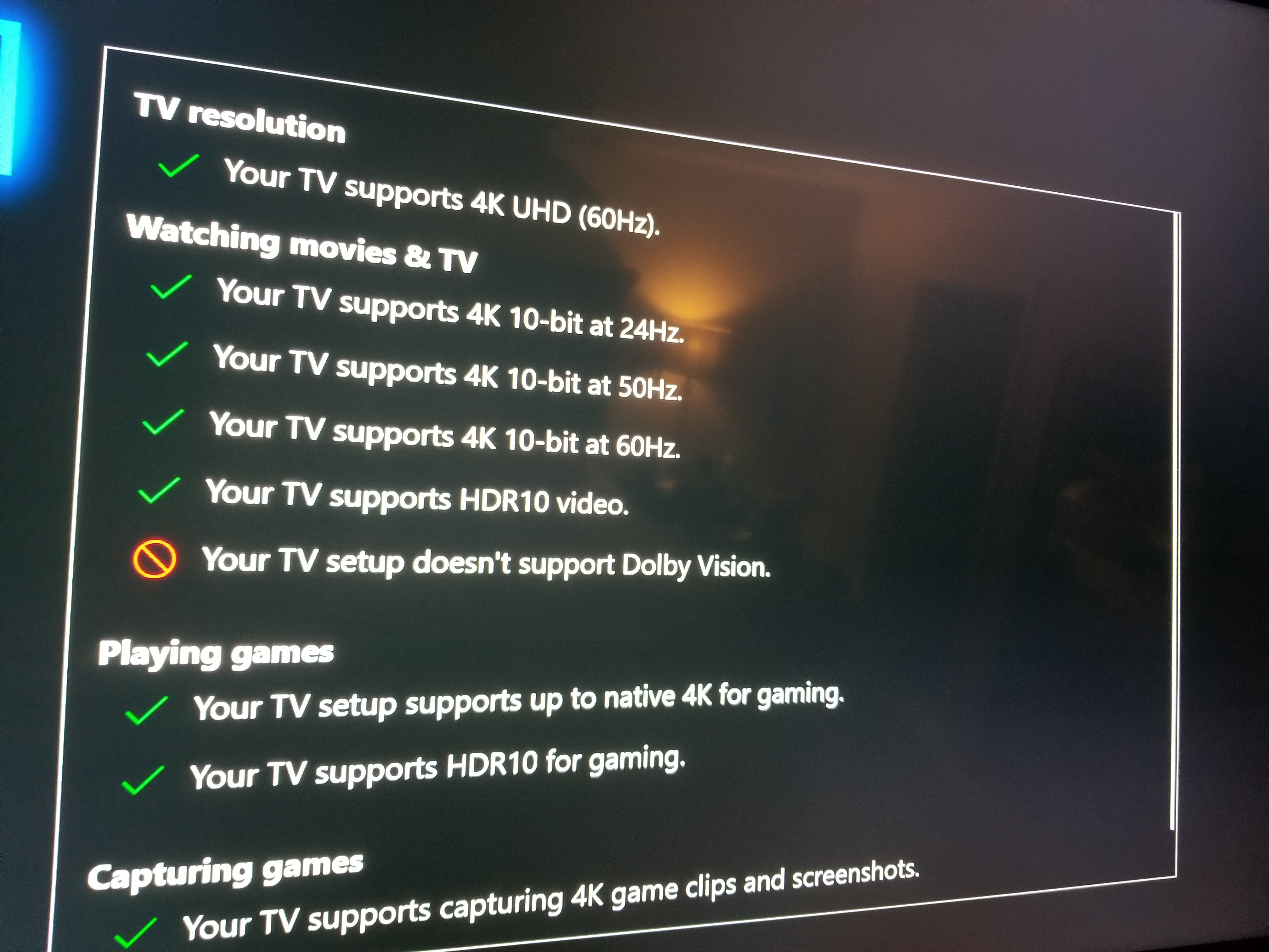 TV is capable of 4k 60hz same time but in display setting only