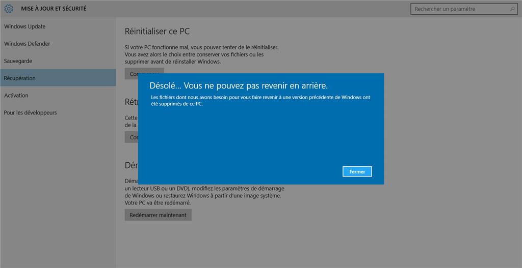 Retrograder de Windows 10 vers Windows 7 Communauté Microsoft