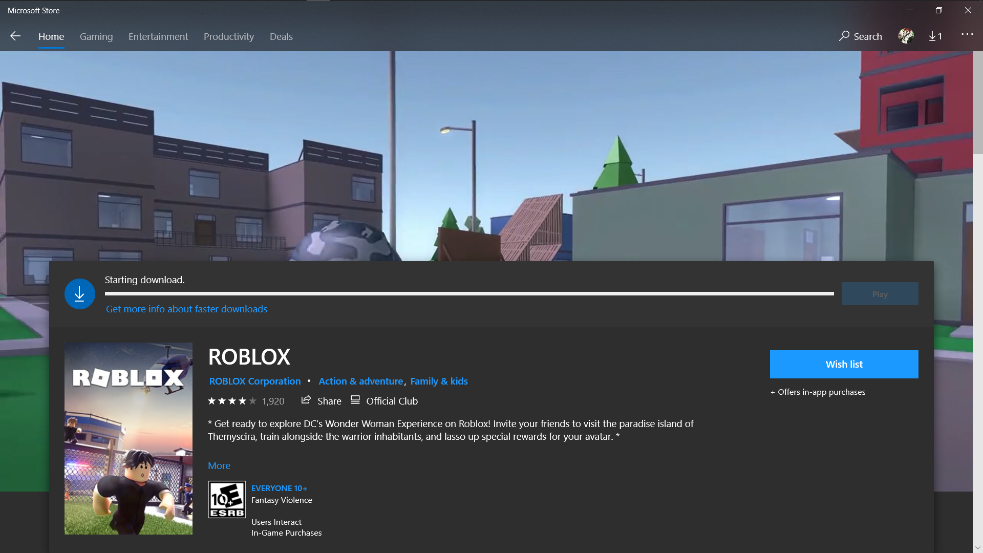 Microsoft Store refuses to install Roblox - Microsoft Community