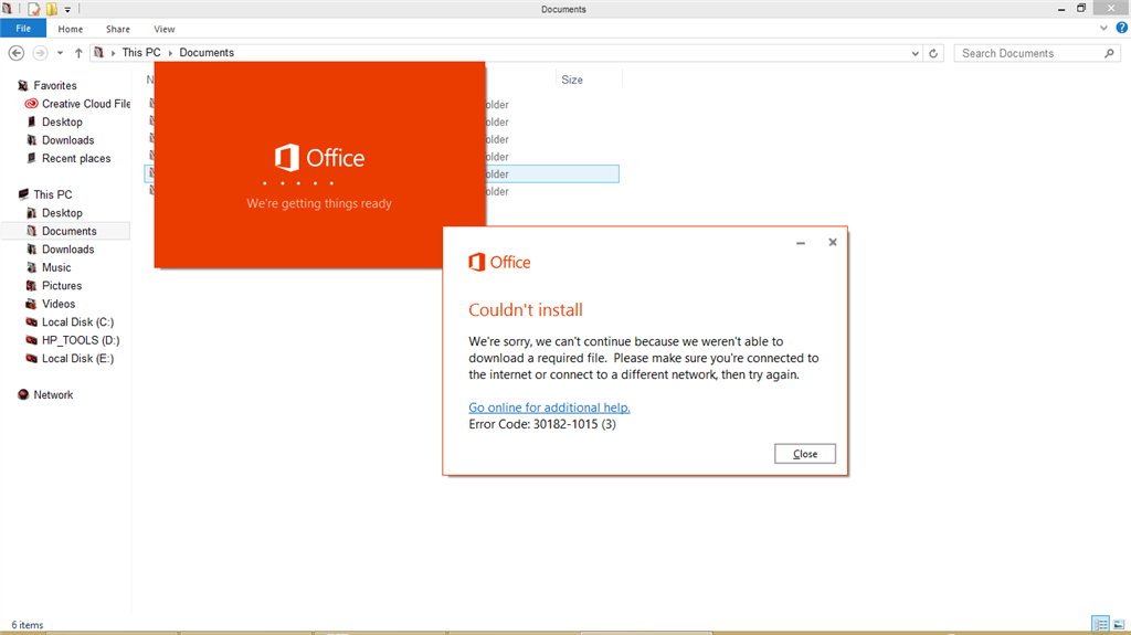 Error 30182-1015 (3) - Microsoft Community