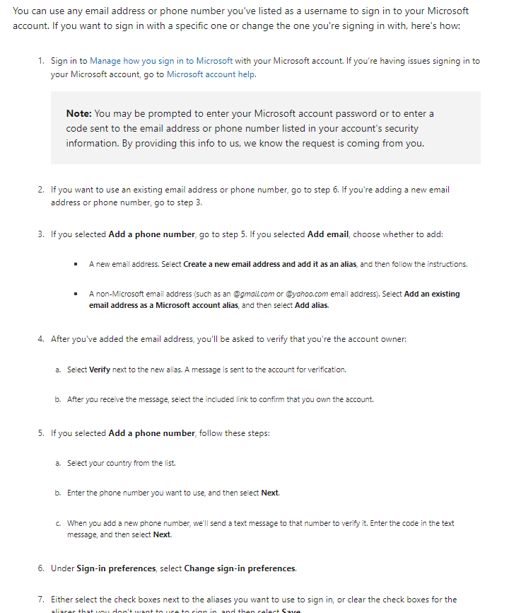 How to add an email address or phone number to your Microsoft account -  Microsoft Support
