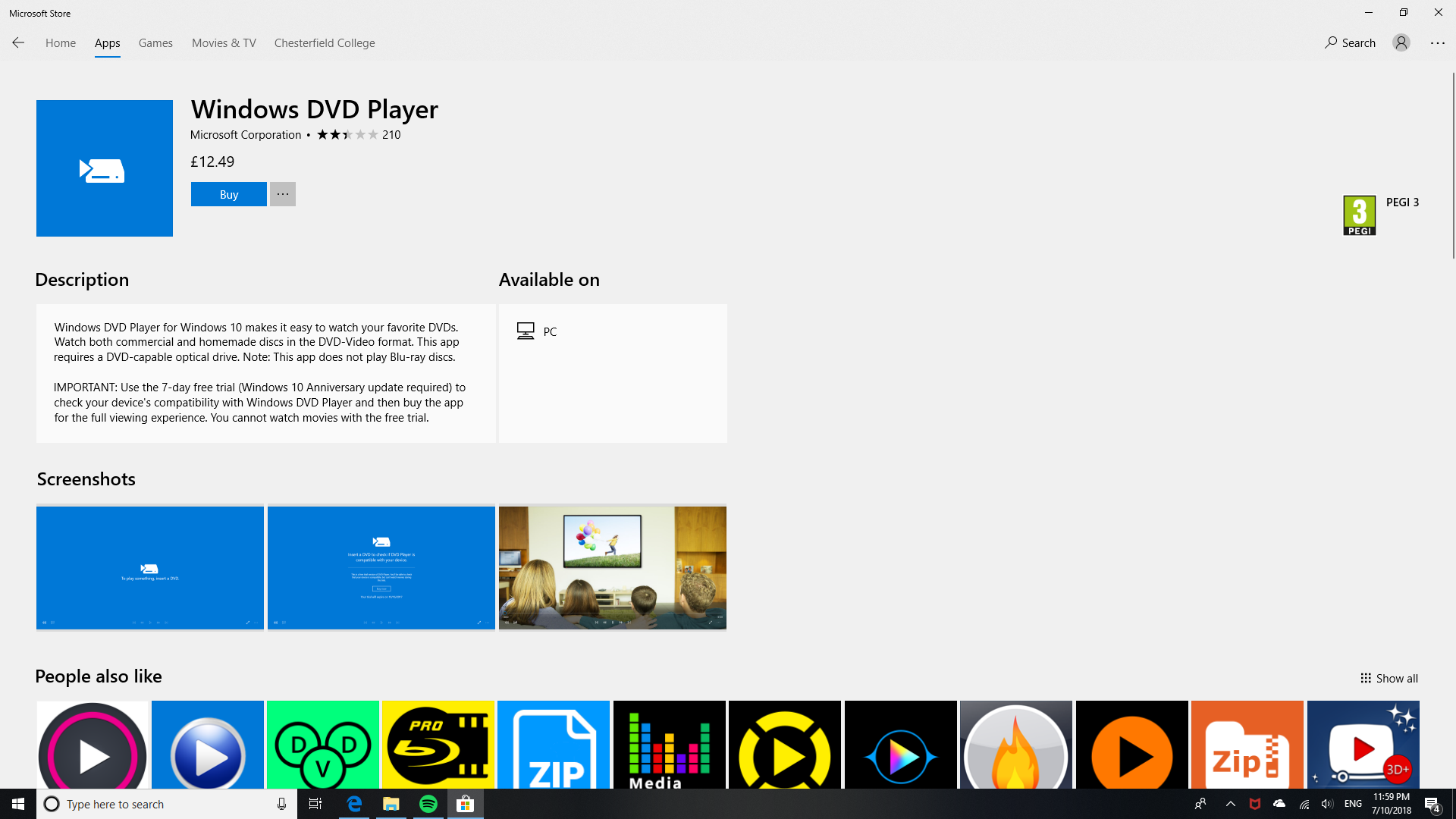 Windows DVD Player app released for Windows 10; will be free for