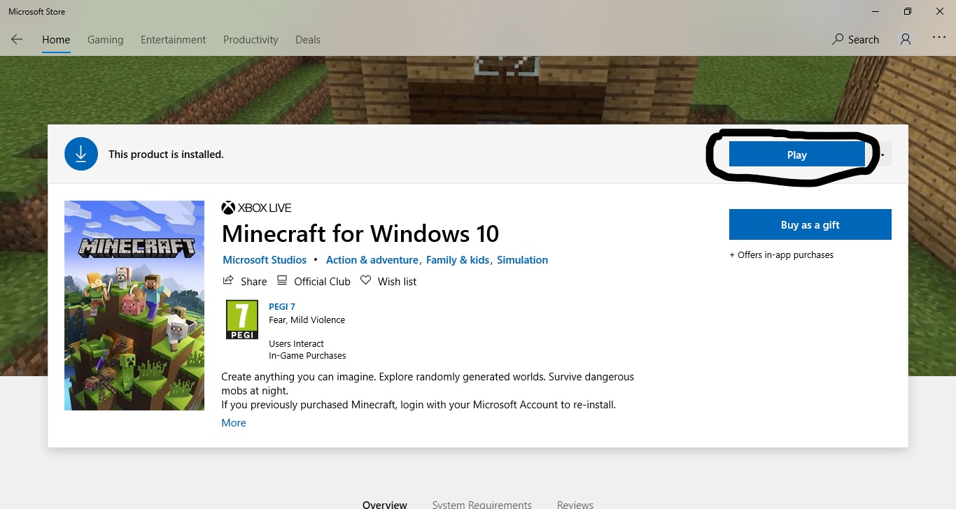 I cant install minecraft for Windows - Microsoft Community