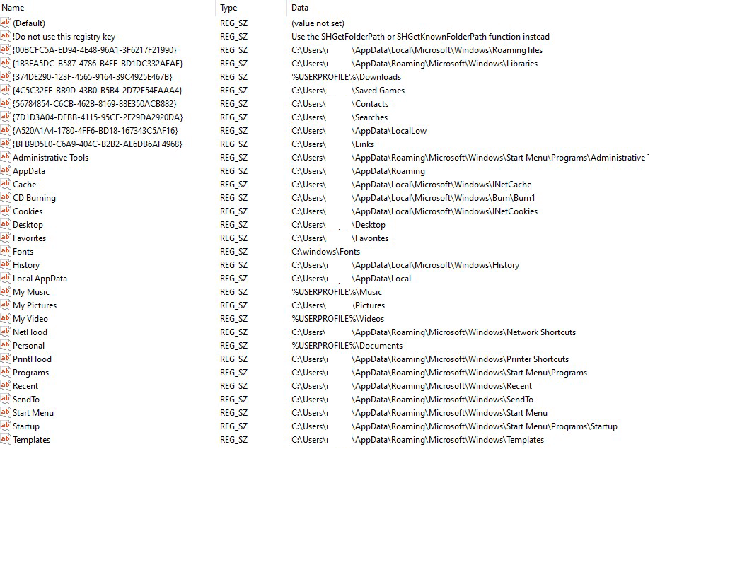Shell Folders Incorrect After Attempt to Move From C to D 
