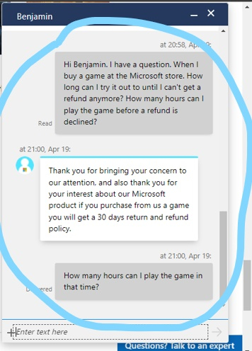 Refund game best sale on microsoft store