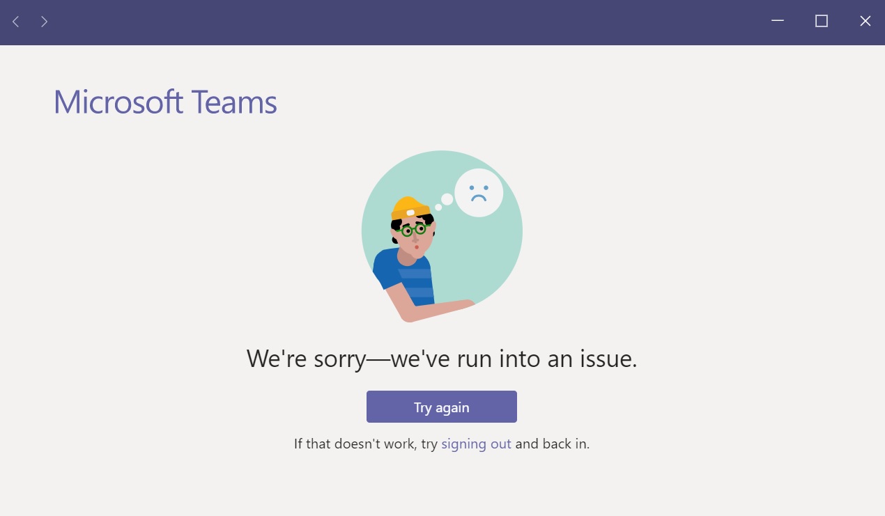 Microsoft errors. Microsoft Teams Error.