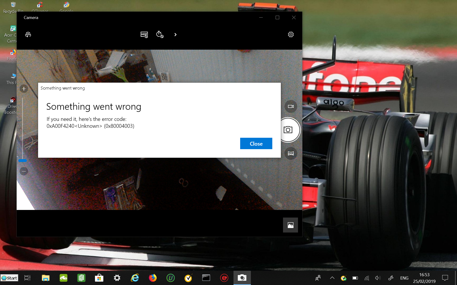 Camera Not Working Error Message Microsoft Community