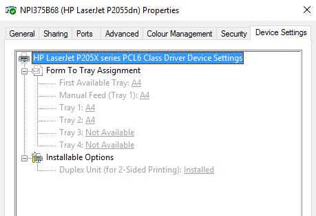 Hp driver p2055dn