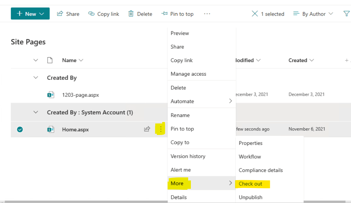 SharePoint Intranet page changes cannot be saved error message ...