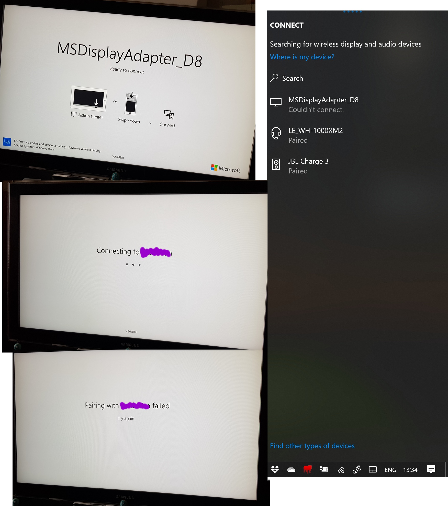 Microsoft Wireless Display Adapter fails to pair with Surface Pro -  Microsoft Community