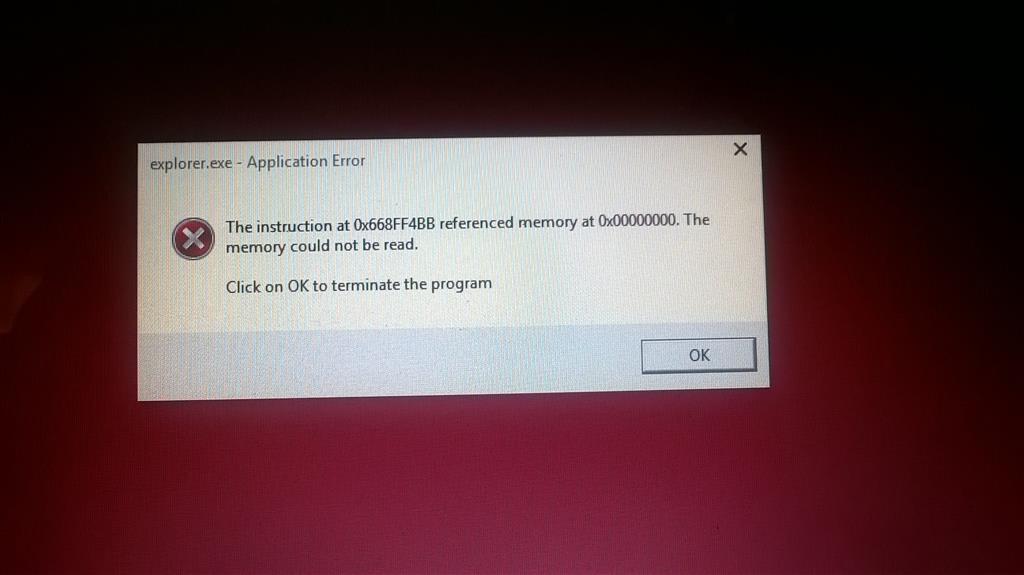 Application Error In Explorer.exe When Shut Down My Computer ...