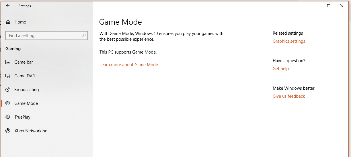 Can T Enable Game Mode Microsoft Community