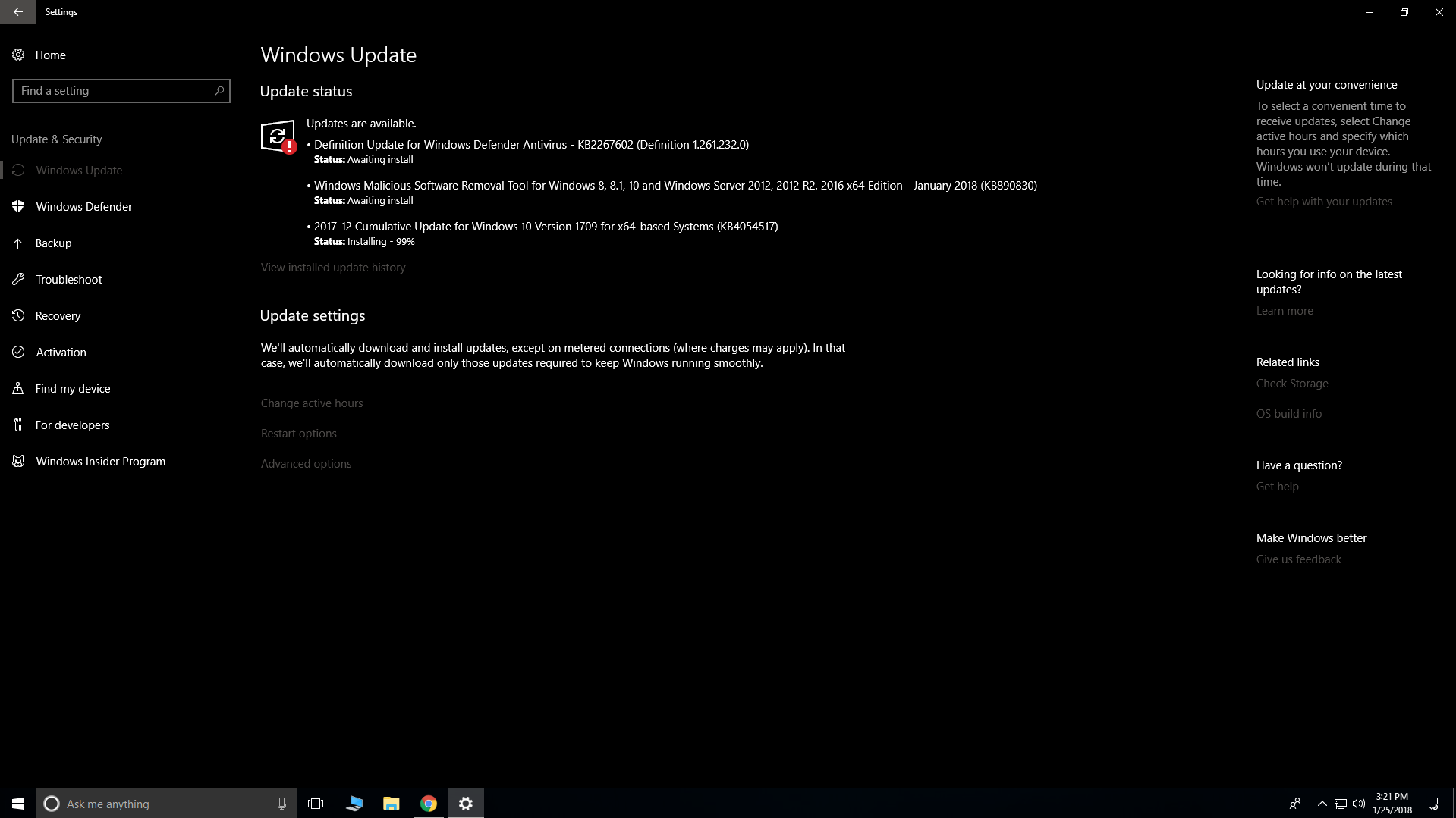 Windows update Stuck on Awaiting install. Microsoft Community