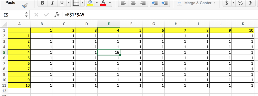Multiplication table in excel my xxx hot girl