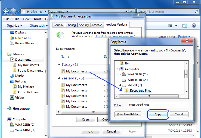 How to recover deleted files using the Restore Previous ...
