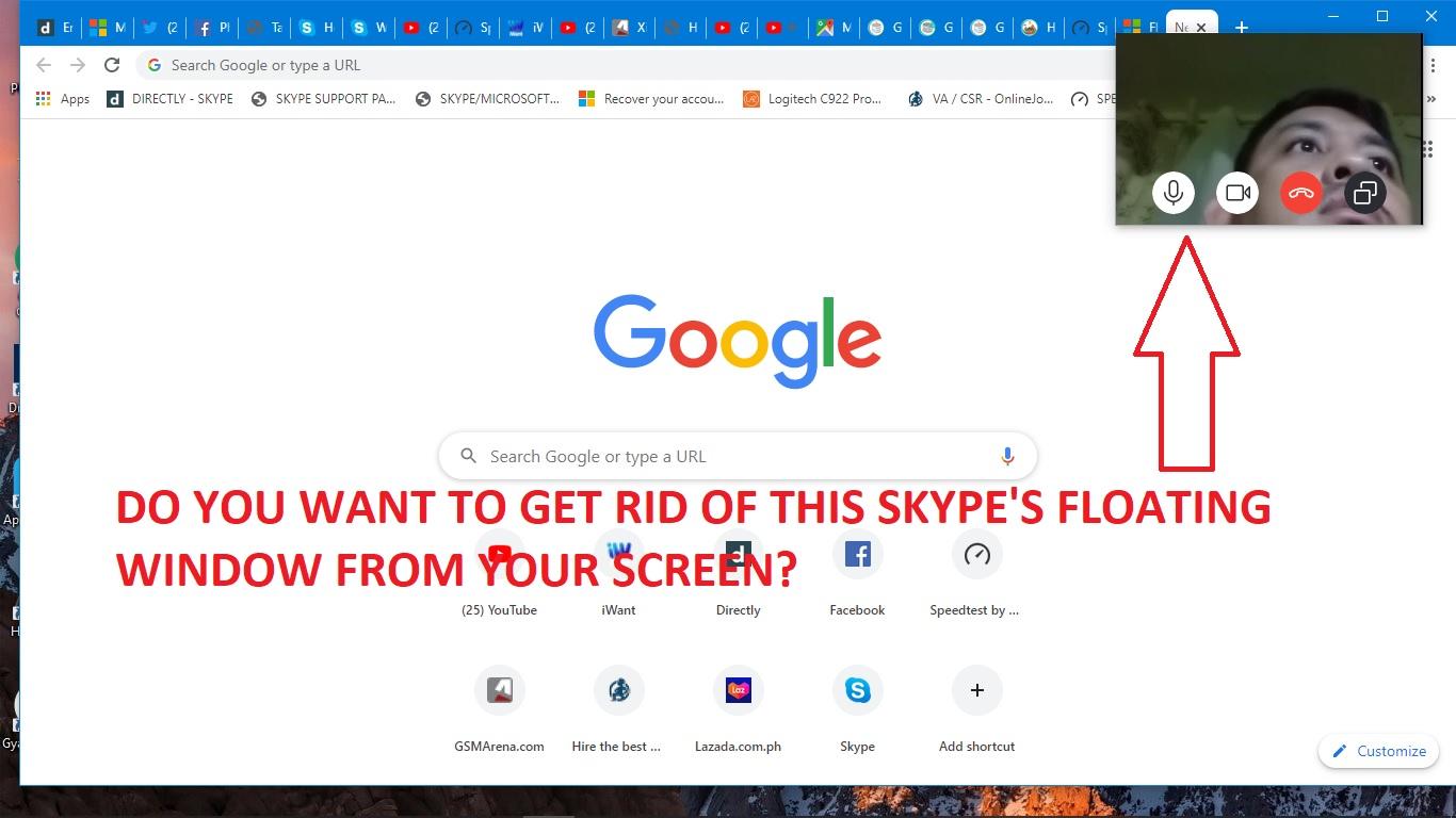 How Do I Minimize The Skype Box That Over Rides The Screen I Microsoft Community