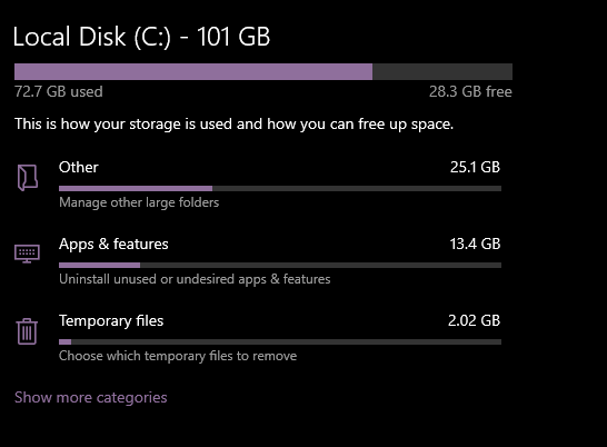 Temporary files has 41GB of storage, but when I enter the the files there  is nothing there. Can anyone help me figure out how to clear the storage? :  r/windows