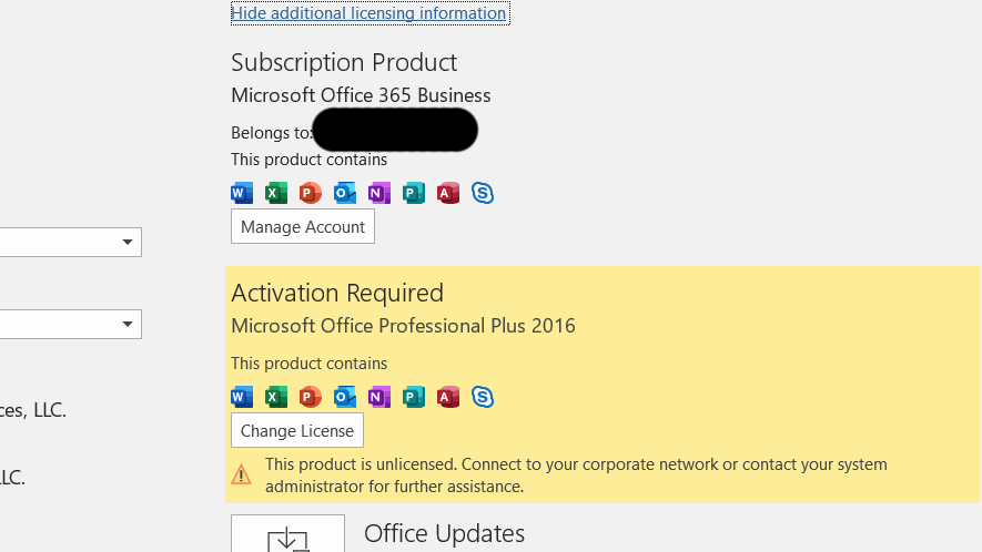 How do you change the account that Office says it belongs to? - Microsoft  Community