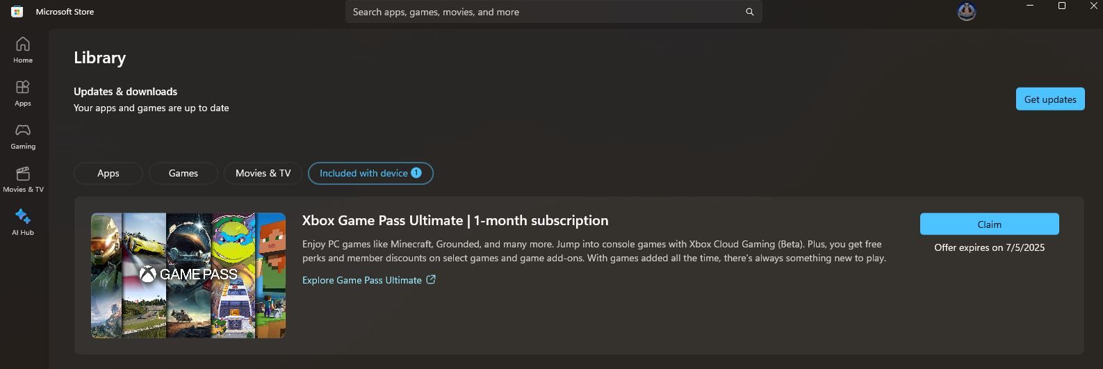 Microsoft game store pass store