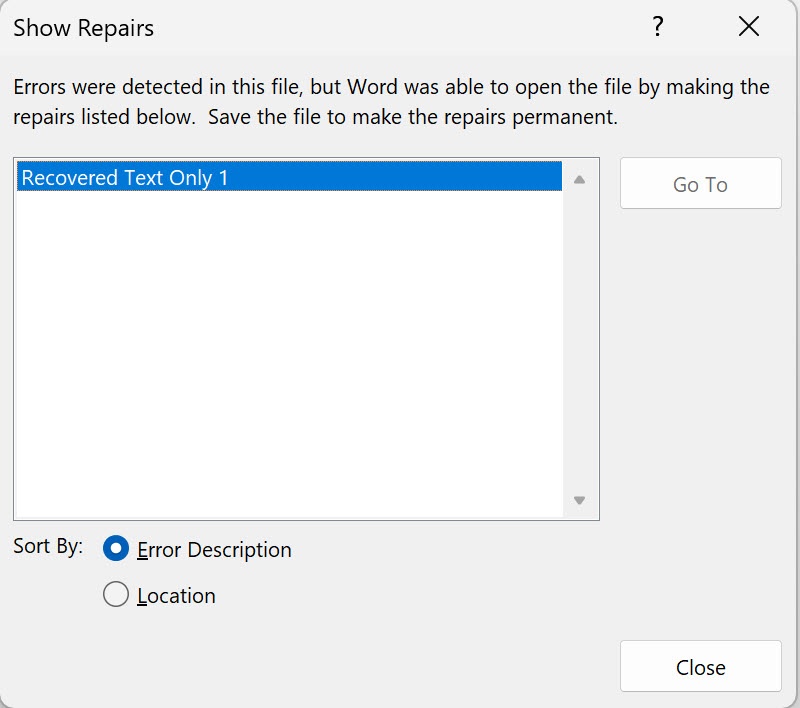 In Word 2021 How Do I Use Text Recovery Converter Microsoft Community