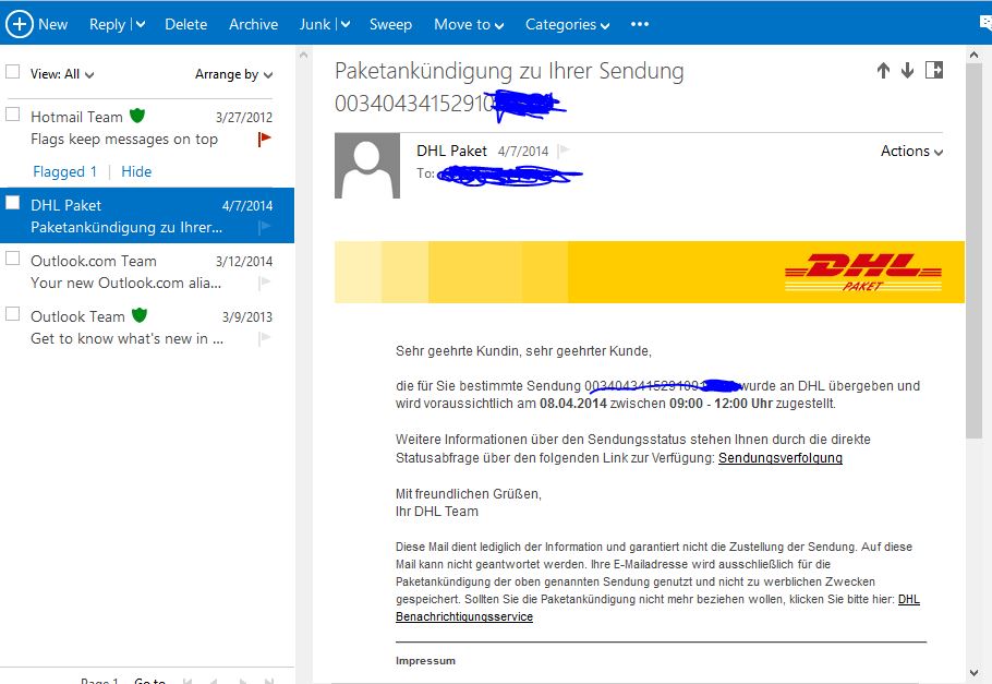 Meldung "Nachricht konnte nicht dargestellt werden" bei Microsoft Community
