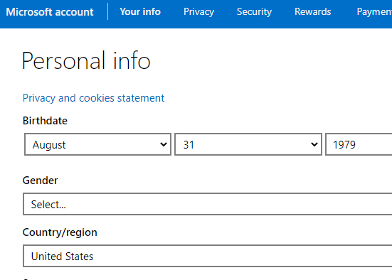 I Cant Change The Date Of Birth In My Daughters Microsoft Account ...