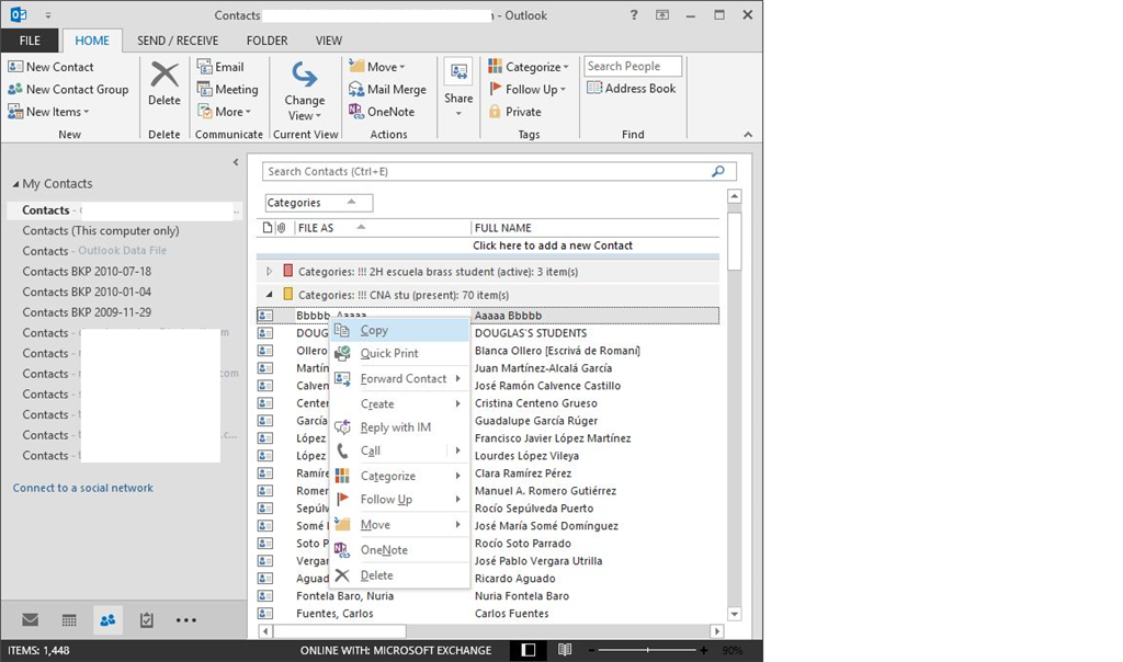 PROBLEM SOLVED!!! QUESTION WAS: Outlook Contacts Which Have Been ...