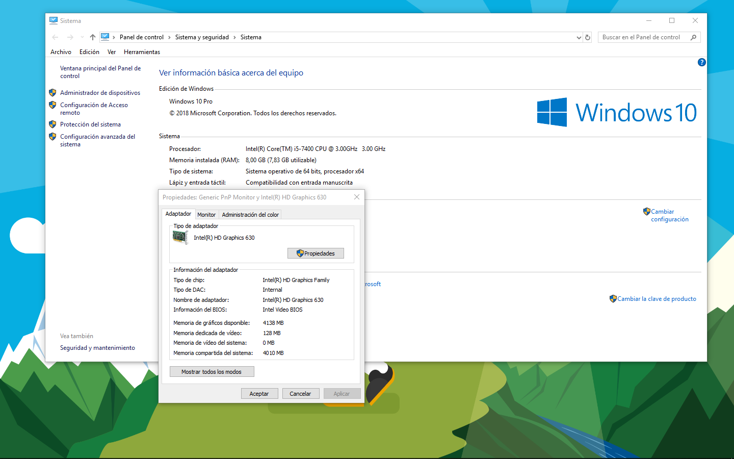 Windows 10 No aumenta la memoria dedicada de Intel HD Graphics